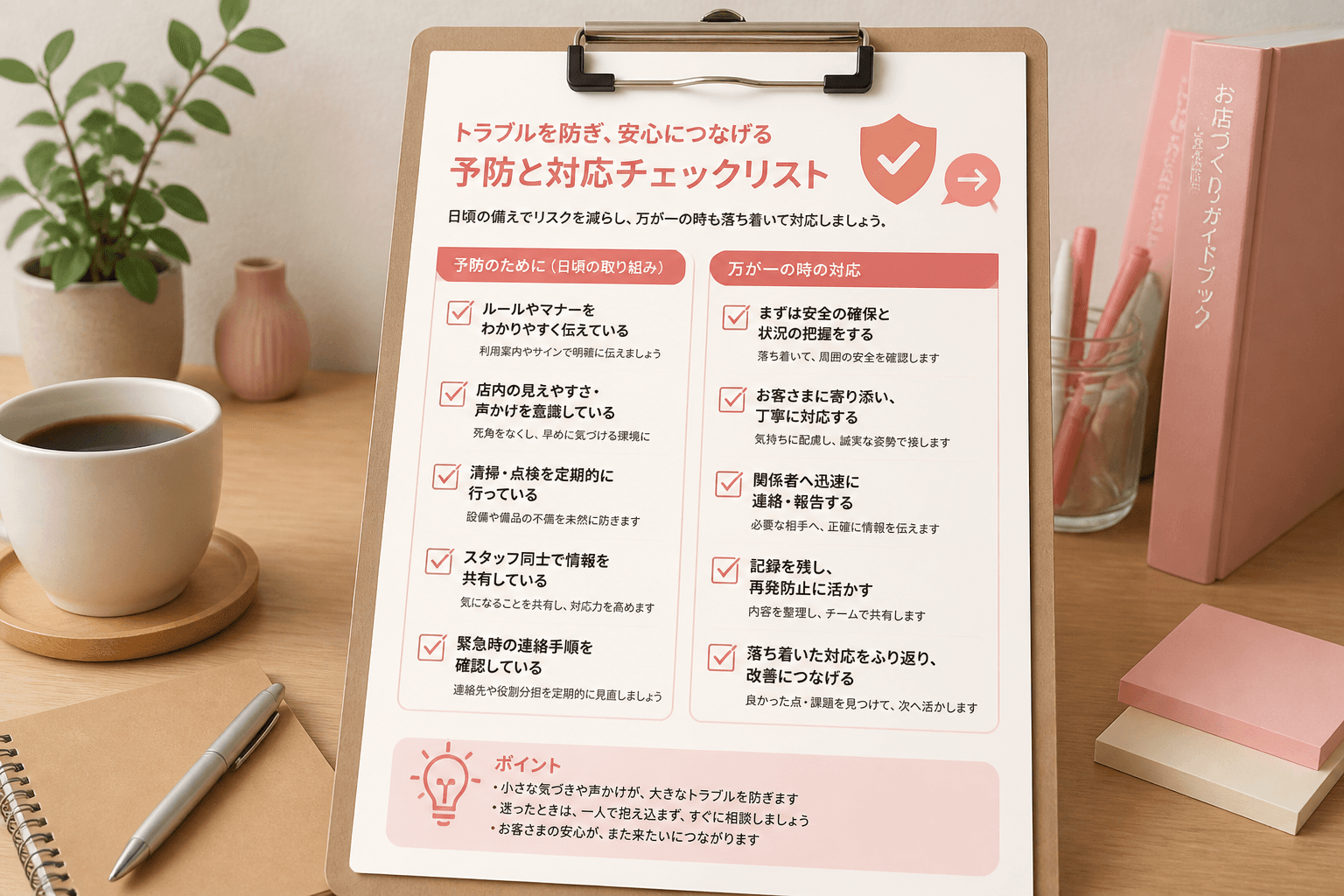 風評の予防と対応チェックリストイメージ