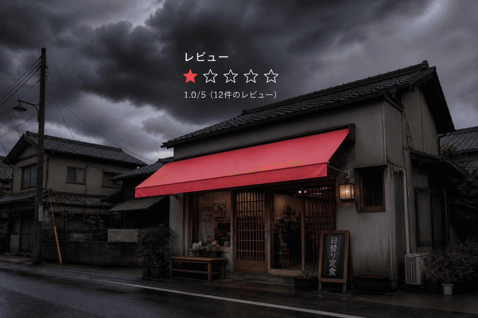 風評リスクが高まる店舗のイメージ