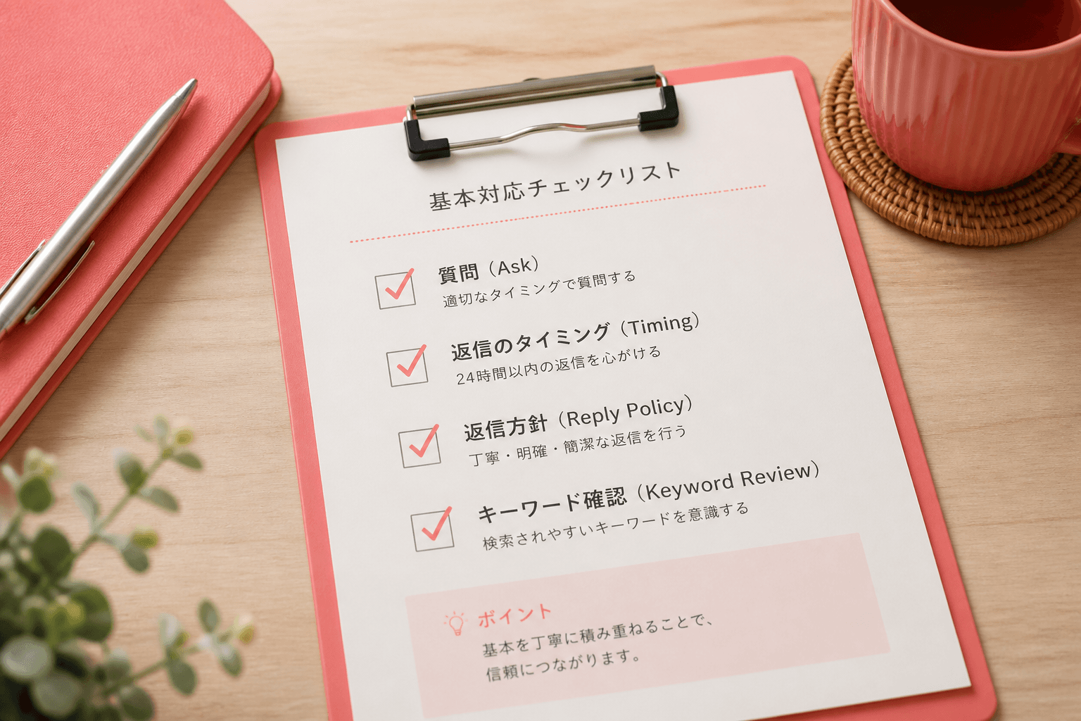 クチコミ対策のチェックリストイメージ