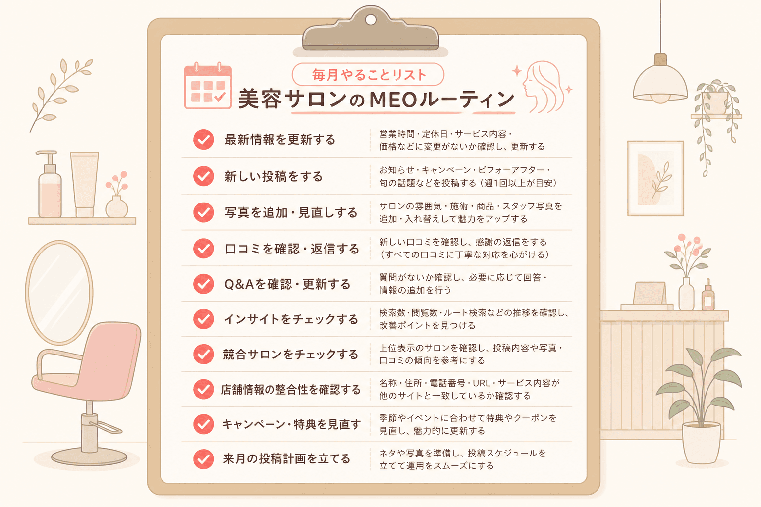 月次チェックリストのイメージ