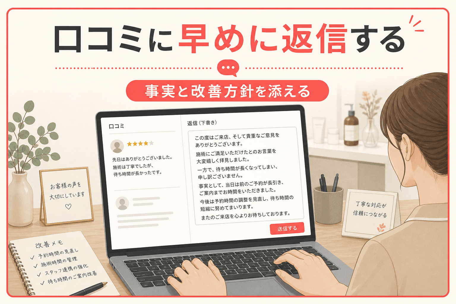 口コミ返信のイメージ