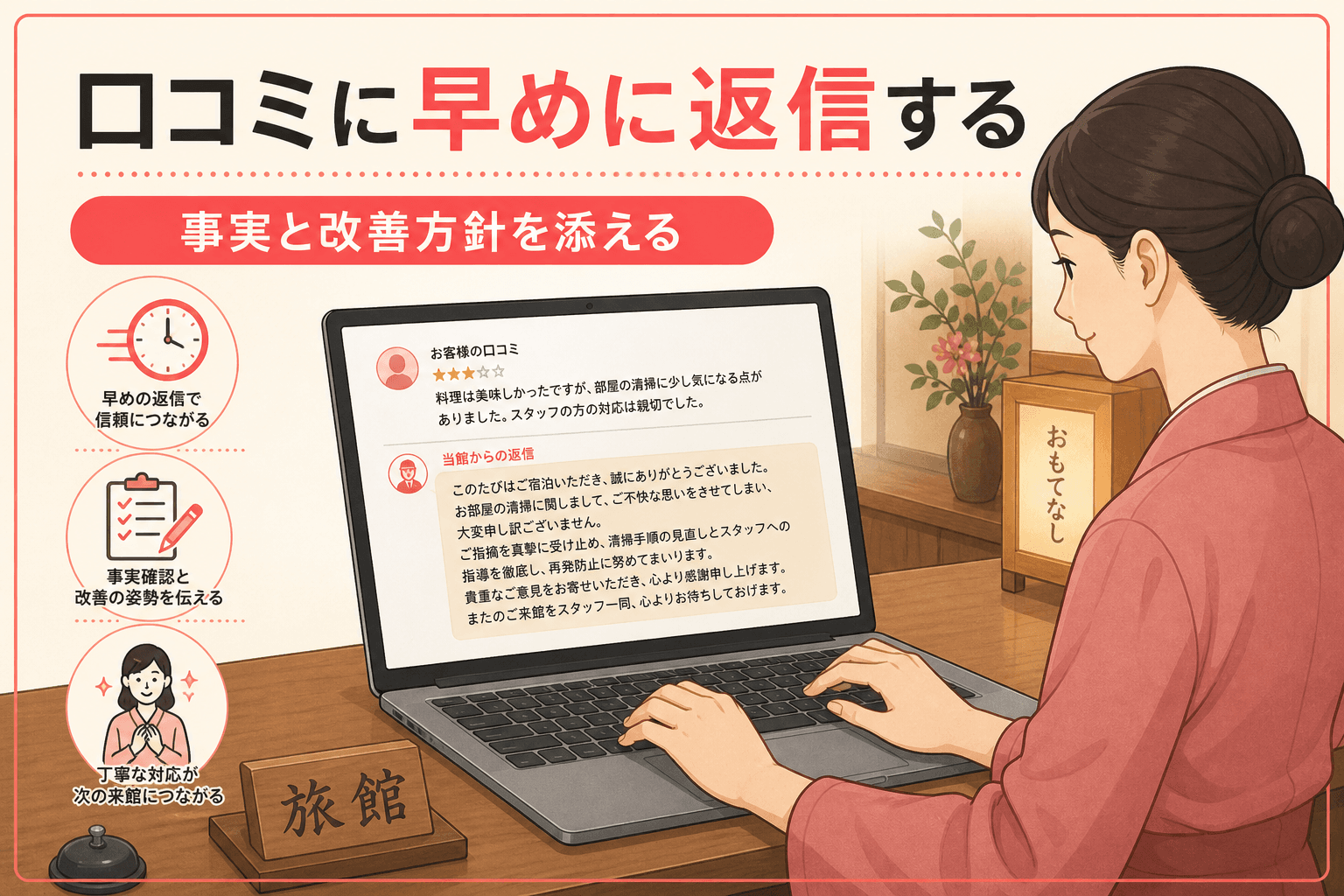 口コミ返信のイメージ